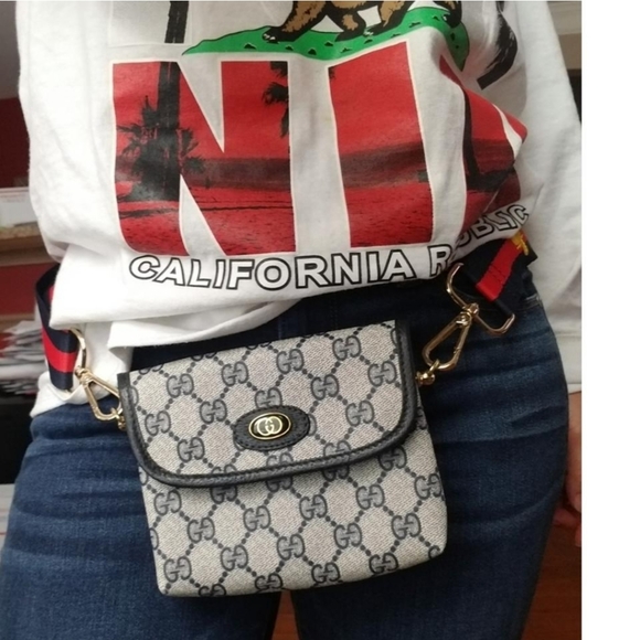 Authentic Vintage Gucci Crossbody Clutch Fanny Bum - Picture 11 of 12